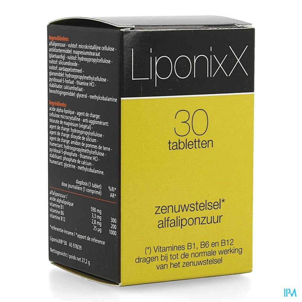 IxX Pharma LiponixX (30 Tabletten) Online Kopen Of Afhalen In Aarschot ...