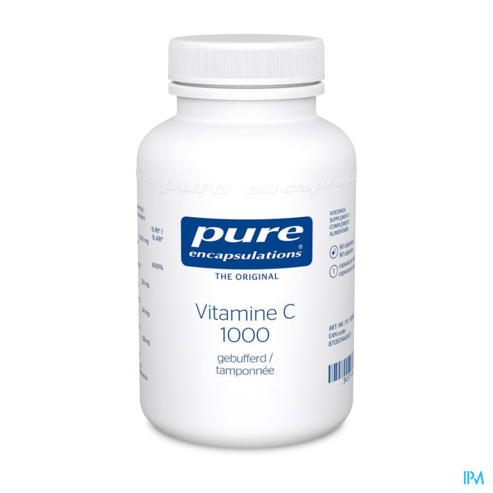 Weerkaatsing Goed doen maat Pure Encapsulations Vitamine C 1000 Gebufferd Caps 90 online kopen of  afhalen in Aarschot | De Zorgapotheek | De Zorgapotheek