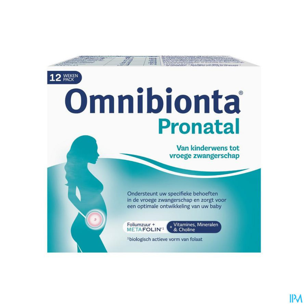 formaat Uitleg uitbarsting Omnibionta Pronatal kinderwens en vroege zwangerschap - 12 weken Pack (84  tabletten) online kopen of afhalen in Aarschot | De Zorgapotheek | De  Zorgapotheek