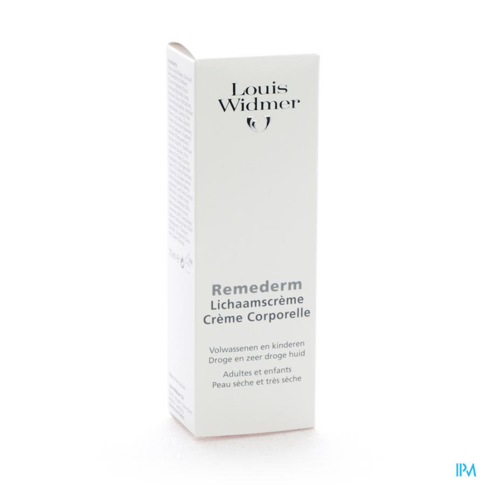 Louis Widmer - Remederm Dry Skin Lichaamscrème (licht parfum) - 75 ml online kopen of afhalen in Aarschot | De Zorgapotheek De Zorgapotheek