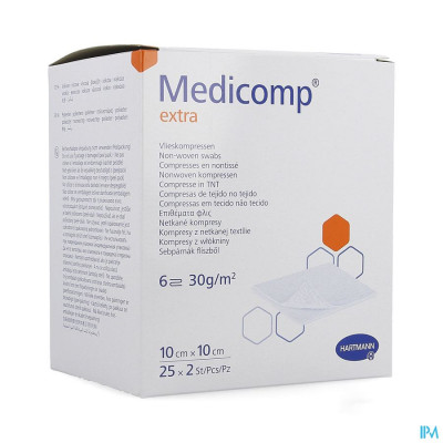 Medicomp® Extra 10x10cm 6-laags (25x2 stuks)