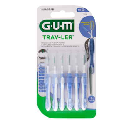 GUM® Interdentaal Borsteltje TRAV-LER 0,6mm 1312 (6 stuks)