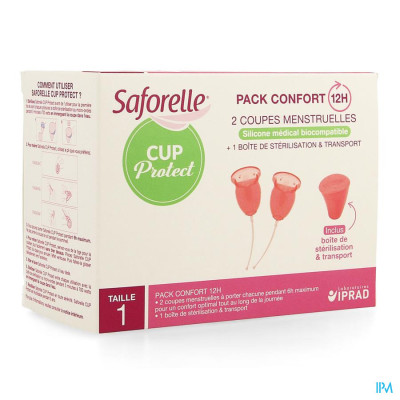 Saforelle Cup Protect Menstruatie Cups T1 (2 stuks)