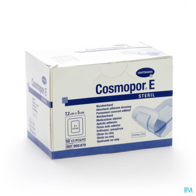 Cosmopor® E Latexvrij 7,2x5cm (50 stuks)
