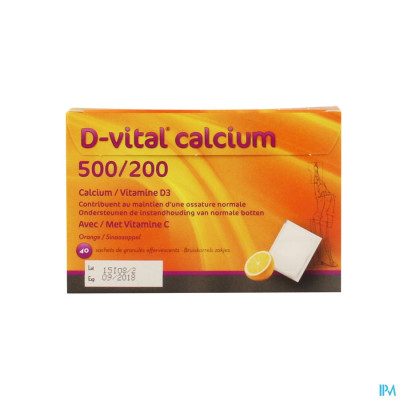 D-vital Calcium 500/200 Sinaas Zakjes 40