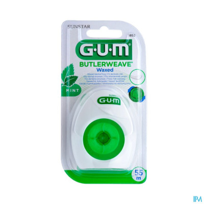 GUM® Dentalfloss Weave Waxed Munt