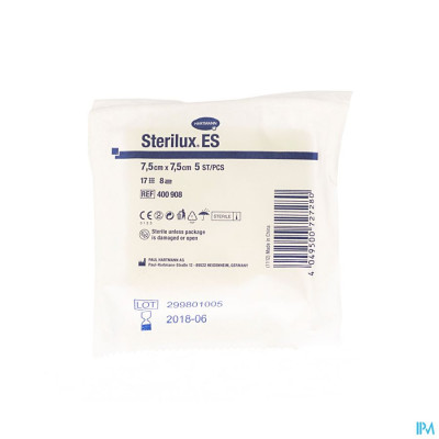 Sterilux® ES 7,5x7,5cm 8-laags Steriel (30x5 stuks)