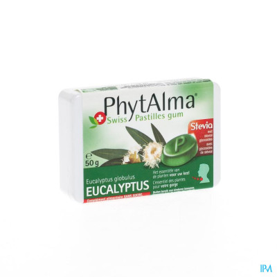 PhytAlma Eucalyptuspastilles met Stevia (50g)