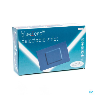 Bluezeno Detectable Strip Blue 7,5 x 5 cm (50 pleisters)