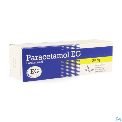 Paracetamol EG 500mg (20 bruistabletten)