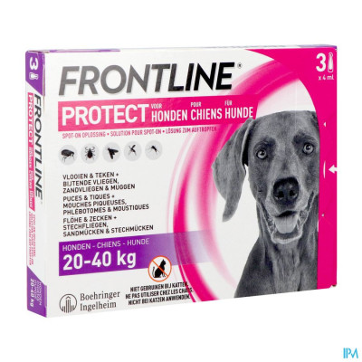 FRONTLINE PROTECT® Hond L (20-40 kg) - 3 Pipetten