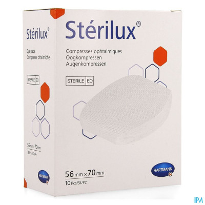 Sterilux® Oogkompressen 56x70mm Steriel (10 stuks)