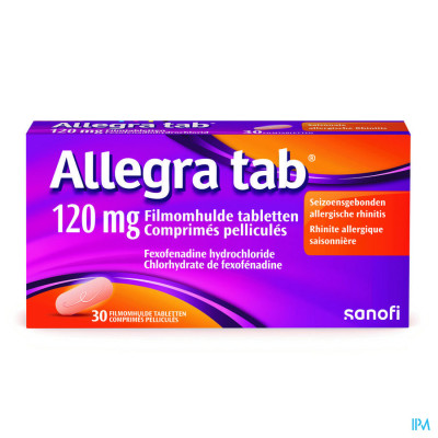 Allegra Tab 120mg (30 filmomhulde tabletten)