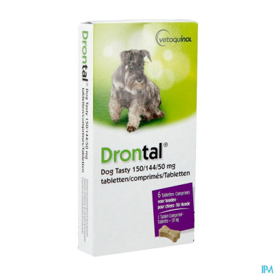 Drontal Tasty Bone 150/144/5mg 10kg Dog Comp 6