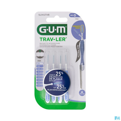 GUM® Interdentaal Borsteltje TRAV-LER 0,6mm 1312 (4 stuks)