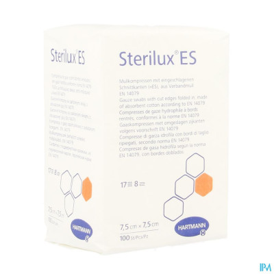 Sterilux® ES 7,5x7,5cm 8-laags Niet-Steriel (100 stuks)