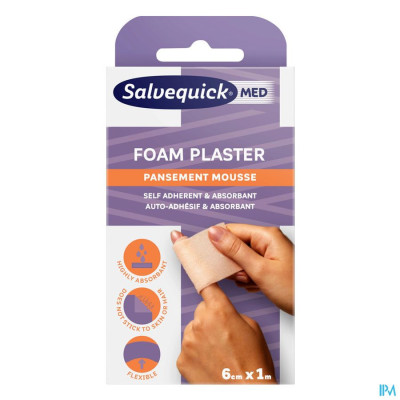 Salvequick Foam Plaster 6cmx1m