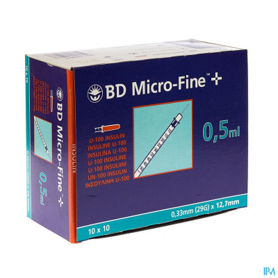 Bd Microfine+ Ser.ins. 0,5ml 29g 12,7mm 100 324824