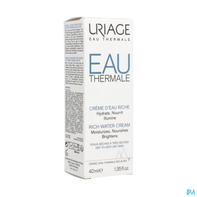 Uriage Thermaal Water Creme Rijk Water 40ml