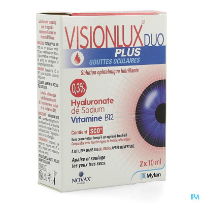 Visionlux Plus Oogdruppels Duo (2x10 ml)
