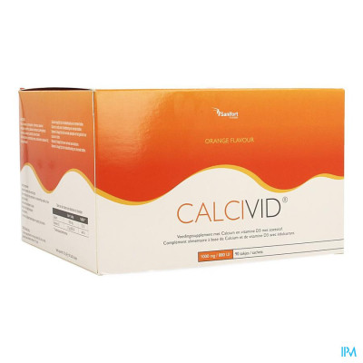CALCIVID® 1000mg/880ie Sinaasappel (90 zakjes)