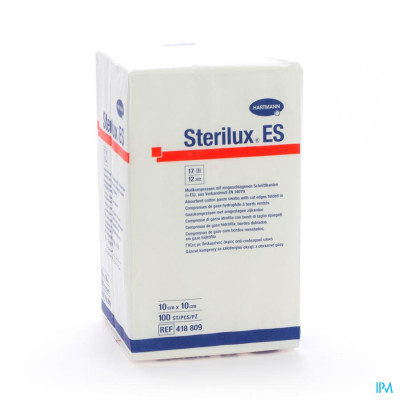 Sterilux® ES 10x10cm 12-laags Niet-Steriel (100 stuks)