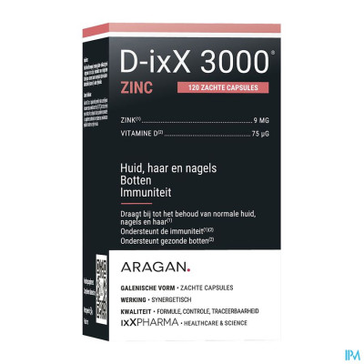 ixX Pharma D-ixX 3000 Zinc (120 softcaps)