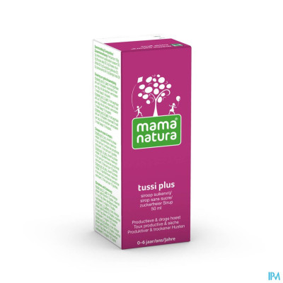 Mama Natura® Tussi Plus tegen Productieve en Droge Hoest (suikervrije siroop 50 ml)