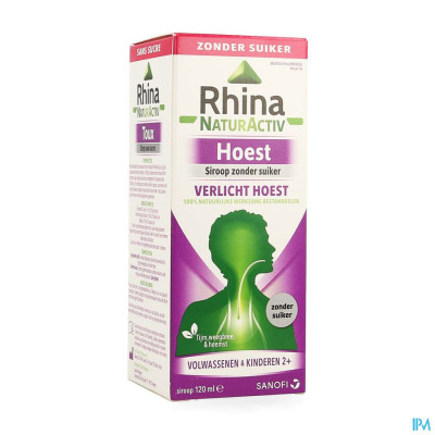 Rhina Natur Activ Hoest Zonder Suiker Siroop 120ml