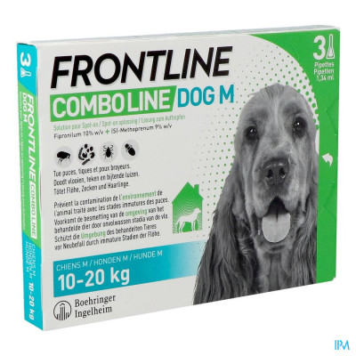 FRONTLINE COMBO® Line Hond M (10-20 kg) - 3 Pipetten