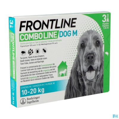 FRONTLINE COMBO® Line Hond M (10-20 kg) - 3 Pipetten