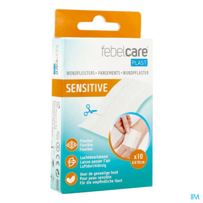 Febelcare Plast Sensitive Uncut 10x6cm 10