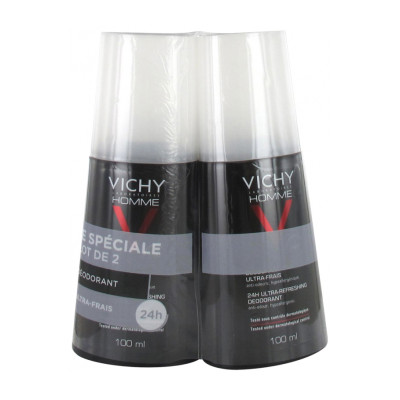 Vichy Homme Deodorant Ultra-Frais 24H Vaporisateur DUO (2 x 100 ml)