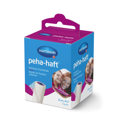 Peha-haft® Selfcare Cohesieve Fixatiezwachtel 6cmx4m (1 stuk)