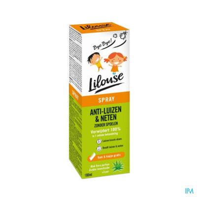 Lilouse Spray Anti-Luizen & Neten zonder spoelen (100ml)