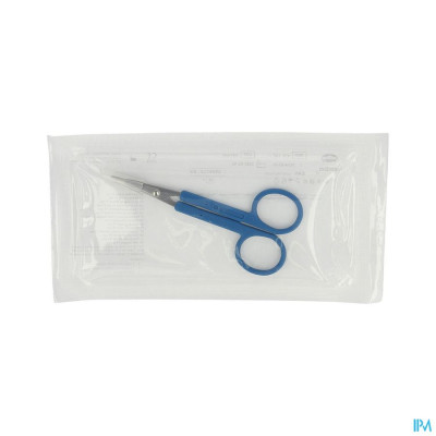 MediSet® Schaar scherp/scherp 11 cm, blauwe handgreep (per stuk)