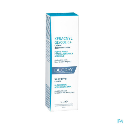 Ducray Keracnyl Glycolic+ Crème Tegen Zw.puntjes (30ml)