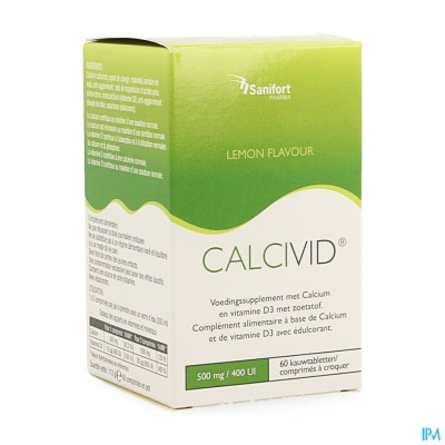 CALCIVID® 500mg/400ie Citroen (60 kauwtabletten)