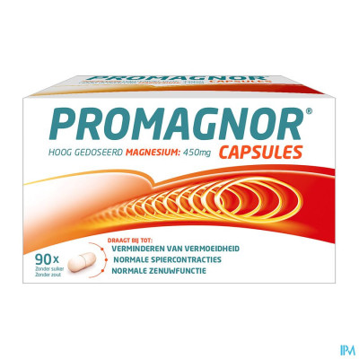 Promagnor Hoog Gedoseerd Magnesium 450mg (90 capsules)