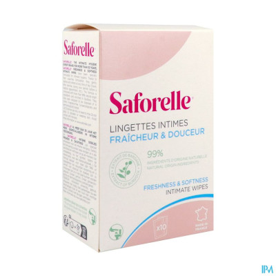 Saforelle Intieme Doekjes (Doorspoelbaar, 10 stuks)