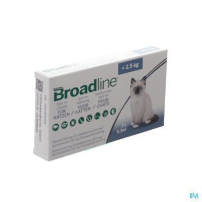 Broadline Spot-on Kat <2,5kg 3x0,3ml