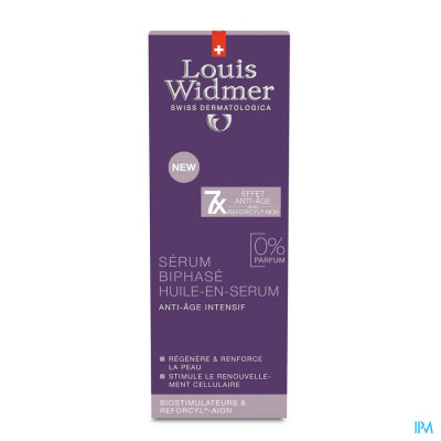 Louis Widmer - Intensief Anti-Ageing Tweefasig Serum Olie-in-Serum (zonder parfum) - 35 ml