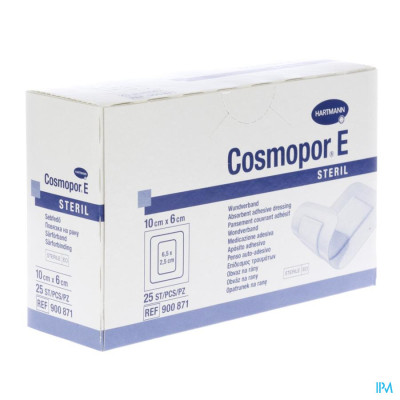 Cosmopor® E Latexvrij 10x6cm (25 stuks)