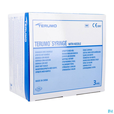 Terumo Spuit 3ml + Naald 23g 1 St 25x6mm (100 stuks)