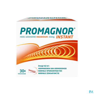 Promagnor Instant - Hoog Gedoseerd Magnesium 350mg  (30 sticks)