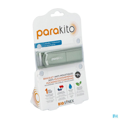 Parakito Anti-Muggenarmband Navulbaar ADULT Kaki