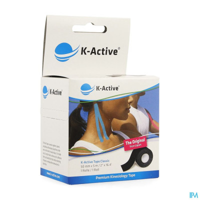 K-Active Tape Black 5,0cmx5m