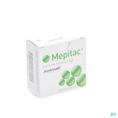 Molnlycke® Mepitac Zachte Fixatietape Sil 2cmx3,0m 1 298300
