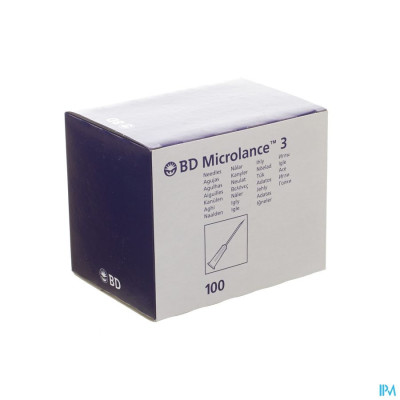 Bd Microlance 3 Aig.30g 1/2 Rb 0,3x13mm Jaune 100