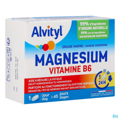 Alvityl Magnesium Vitamine B6 (45 tabletten)